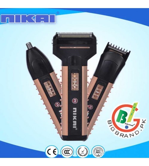 Nikai 3in1 Shaver Nose Trimmer and Groomer NK-1087-3 in Pakistan